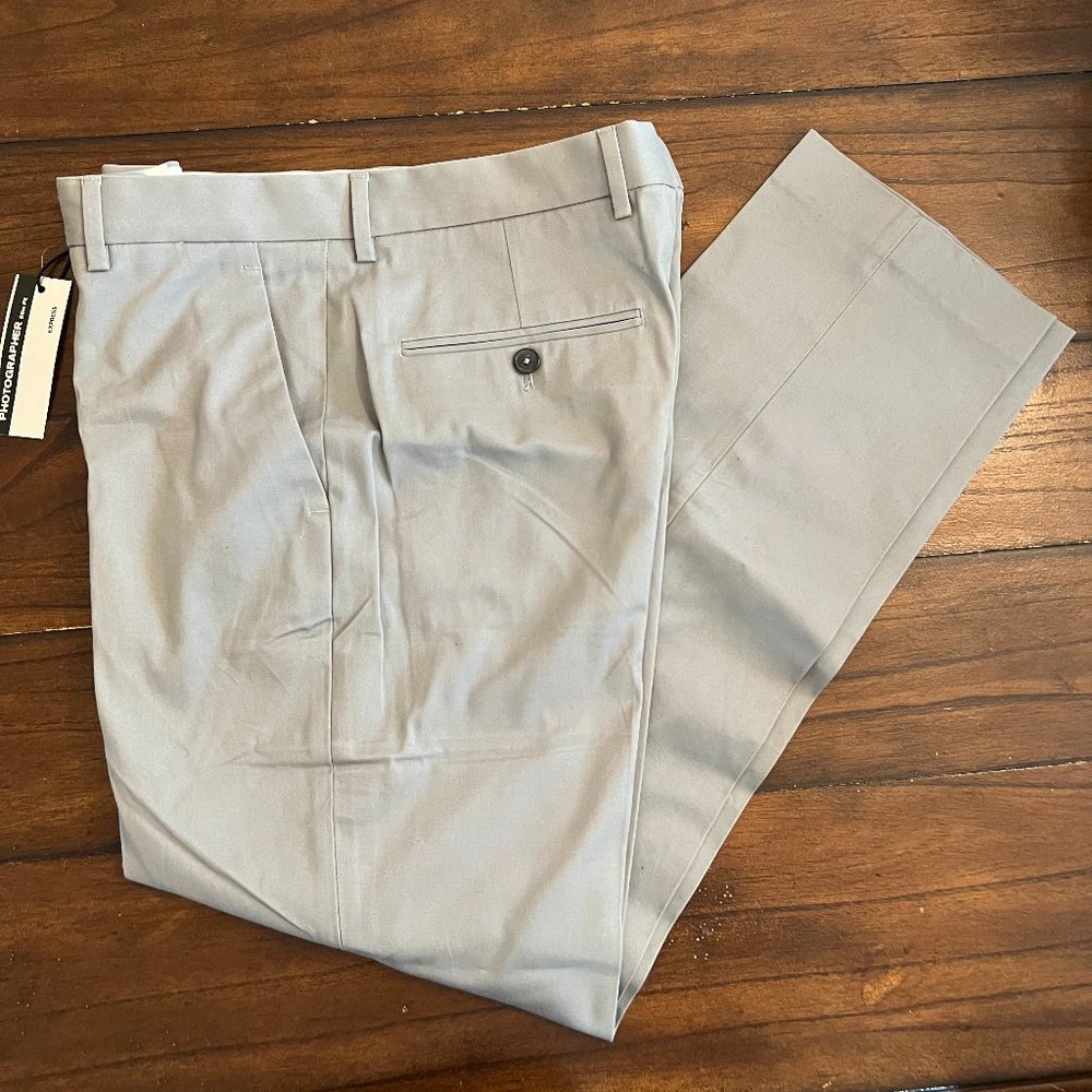 Men's Express gray "Photographer" slim fit dress pants